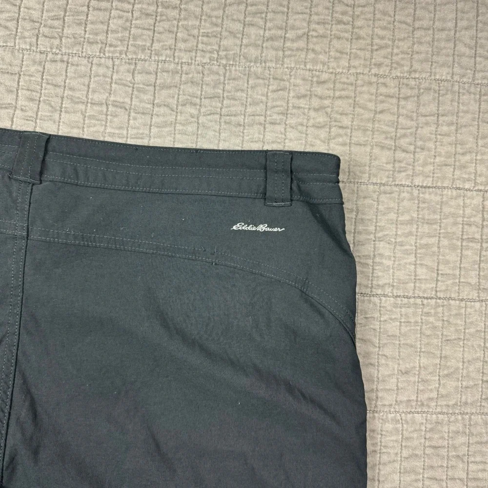 Eddie Bauer Tech Capri Pants Womens 16 Black Hiking Outdoor Camping Granola